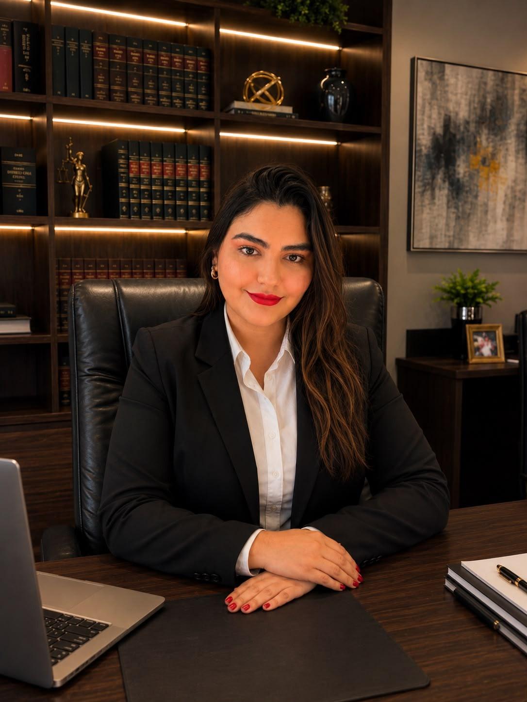 Advogada Bianca Rizzo Ferrari em seu escritório